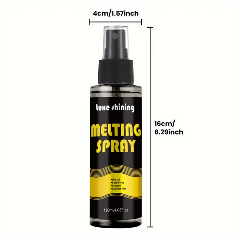 120Ml Lace Melting Spray Seamless Finish Glue Spray Wig Melting Spray & Hair Adhesive For Lace Wigs Strong Invisible Lace Glue