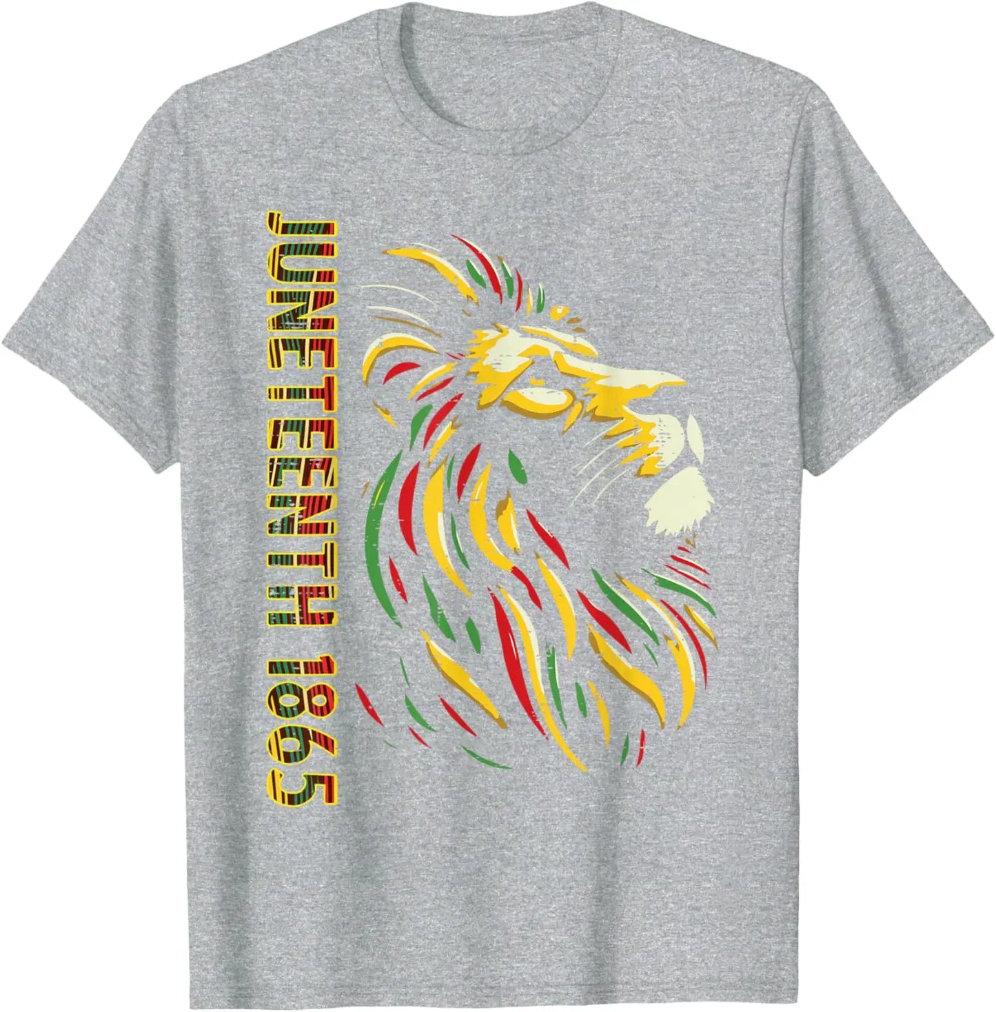 "Juneteenth 1865 African Lion" Freedom Celebration Graphic Tee Men Women Vintage June 19th T-shirts Gifts