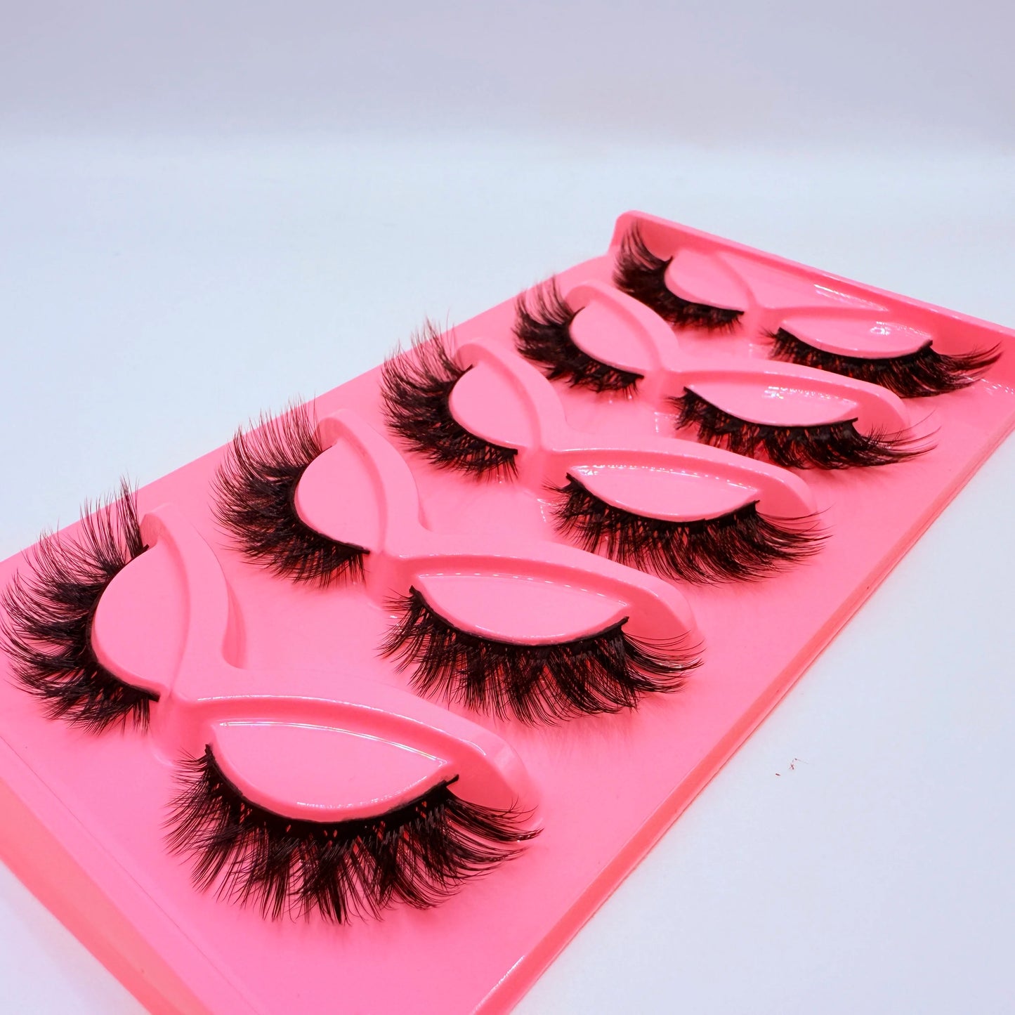 Hot Selling Makeup 5 Pairs Cat Eye Lashes Faux False Eyelashes Dramatic Volume Strip Lashes