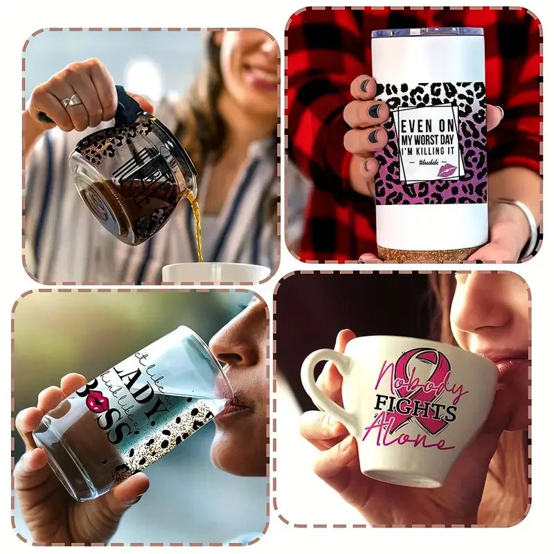 24x11cm Juneteenth 3D UV DTF Wraps Transfer Sticker DIY For 16oz Libbey Glass Cup Waterproof Wrap Transfers Decals Coffee Cup