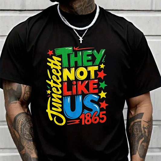 New T-Shirt Motorcycle Juneteenth 1865 Black History Month Adventure Casual Round Neck Top Tee Printed Tshirt 2026
