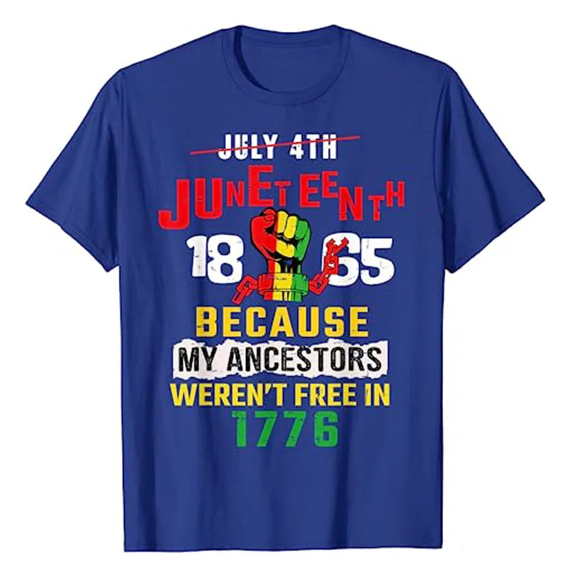 Juneteenth T-Shirt Women Juneteenth Shirts African American Tee Black Freedom Day Pride Graphic Outfits Cotton Short Sleeve Tops