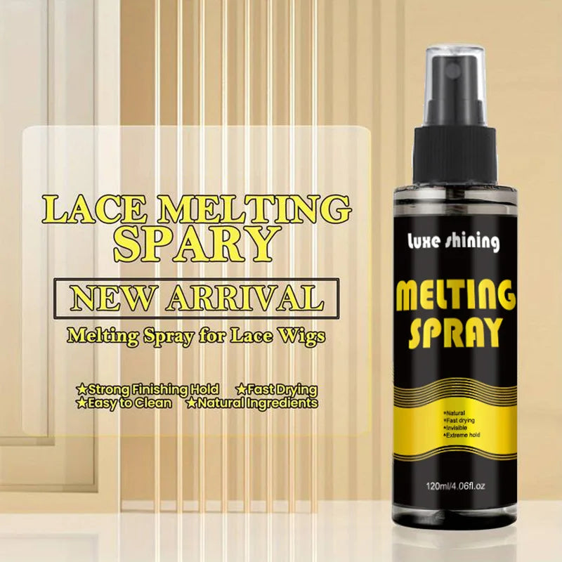 120Ml Lace Melting Spray Seamless Finish Glue Spray Wig Melting Spray & Hair Adhesive For Lace Wigs Strong Invisible Lace Glue