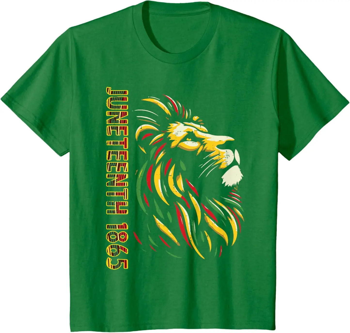 "Juneteenth 1865 African Lion" Freedom Celebration Graphic Tee Men Women Vintage June 19th T-shirts Gifts