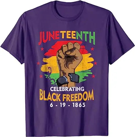 Juneteenth T-Shirt Women Juneteenth Shirts African American Tee Black Freedom Day Pride Graphic Outfits Cotton Short Sleeve Tops