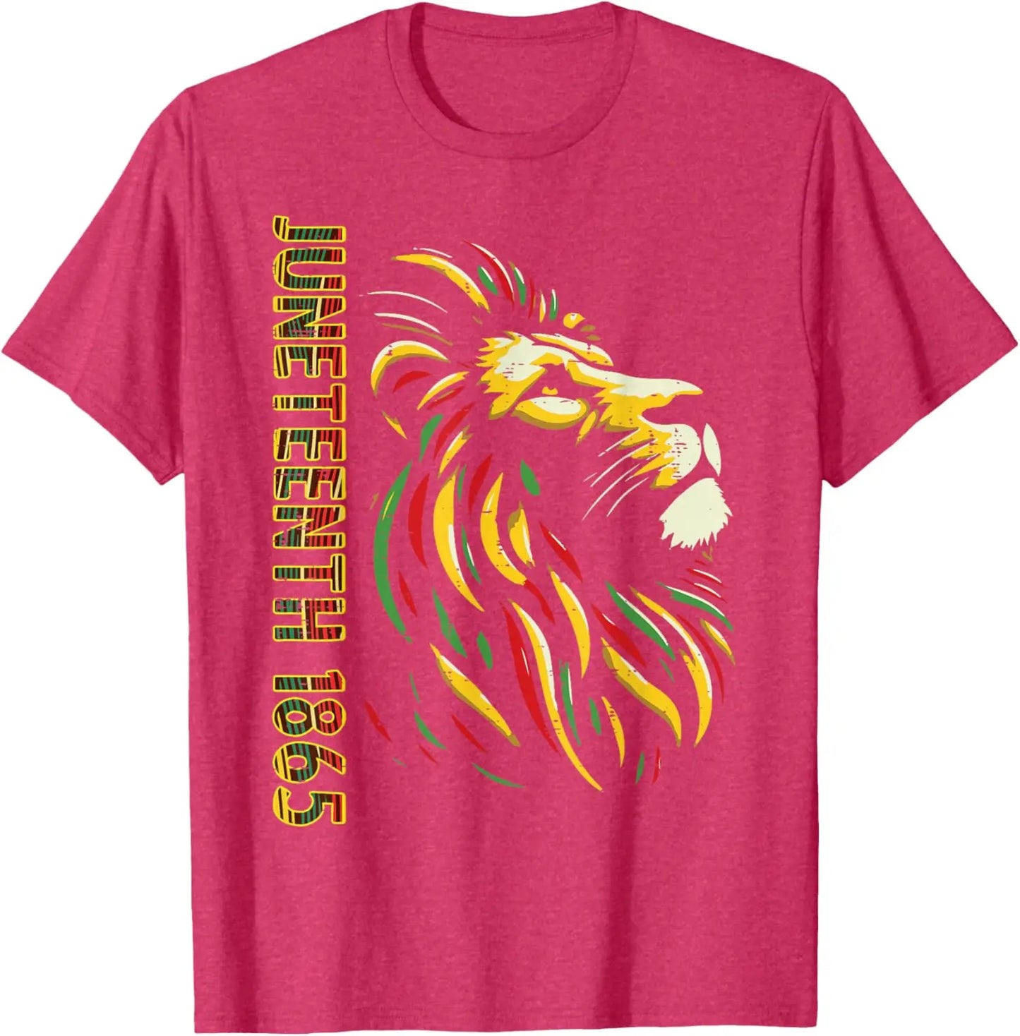 "Juneteenth 1865 African Lion" Freedom Celebration Graphic Tee Men Women Vintage June 19th T-shirts Gifts