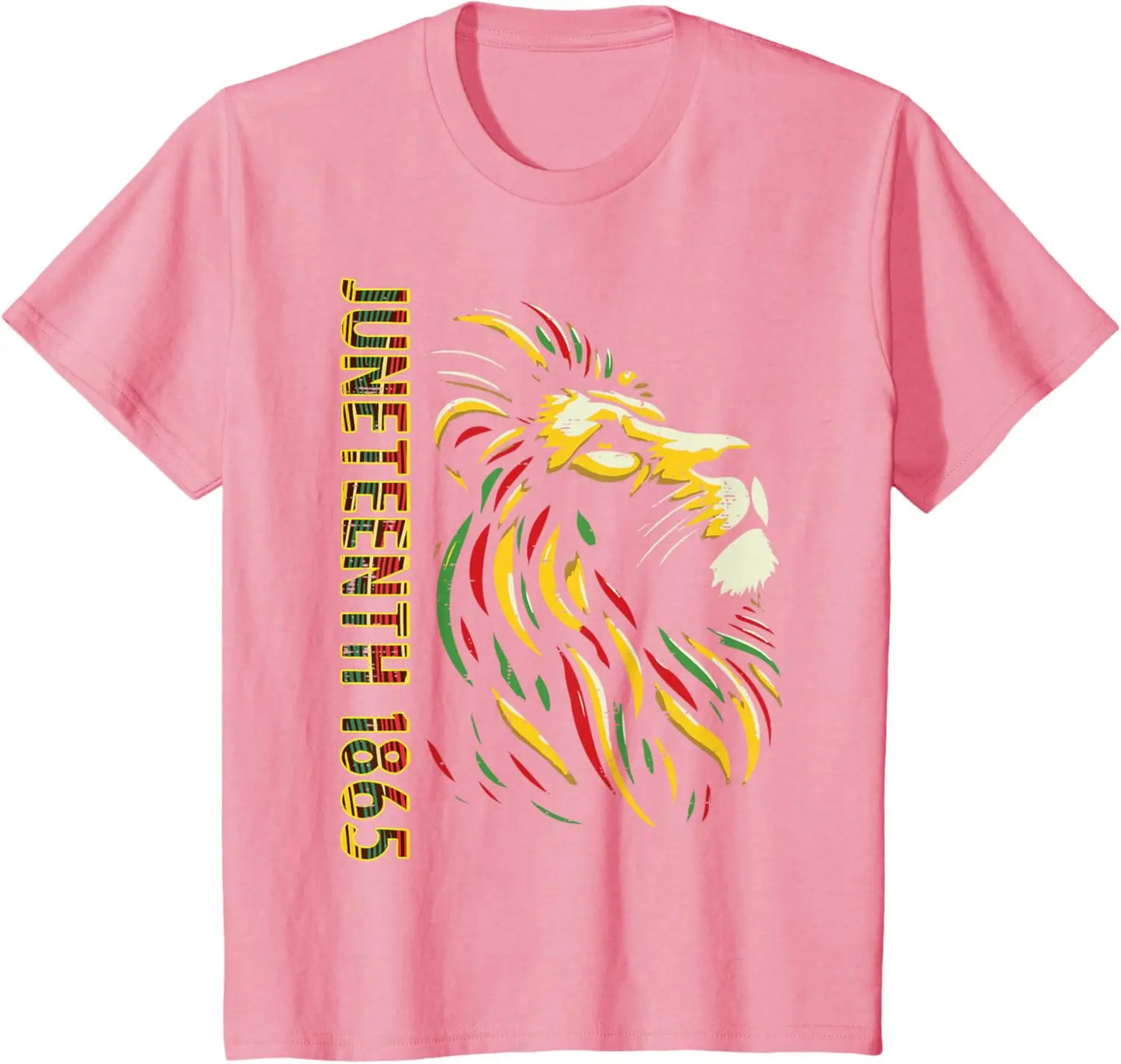 "Juneteenth 1865 African Lion" Freedom Celebration Graphic Tee Men Women Vintage June 19th T-shirts Gifts